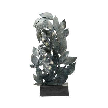 Polyresin Couple Leaf Figurine