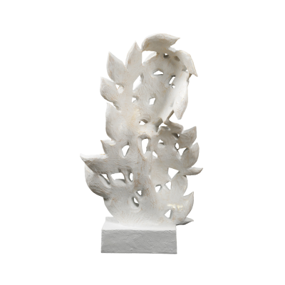 Polyresin Couple Leaf Figurine