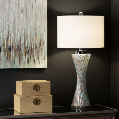 Twist Table Lamp With Linen Shade