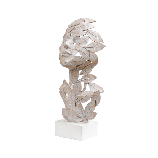 Large Polyresin Couple Leaf Figurine
