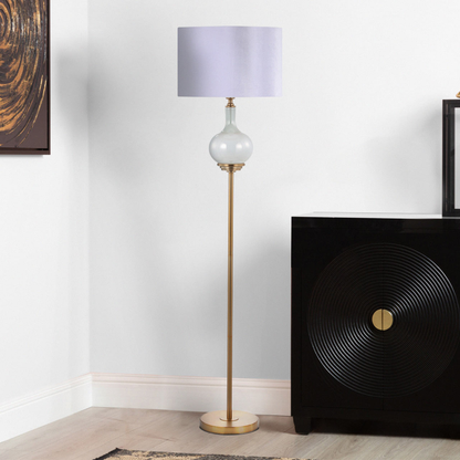 165cm Floor Lamp With Velvet Shade