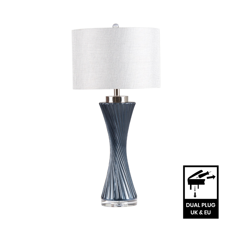 Twist Table Lamp With Linen Shade