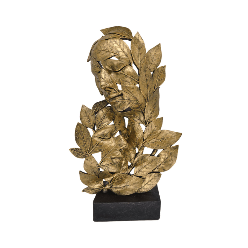 Polyresin Couple Leaf Figurine